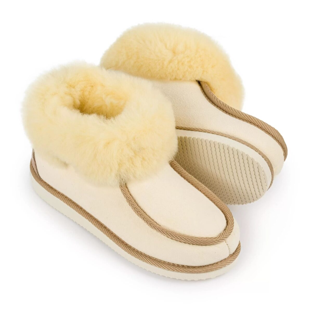 skórzane kapcie domowe ireshoes z owczej skóry