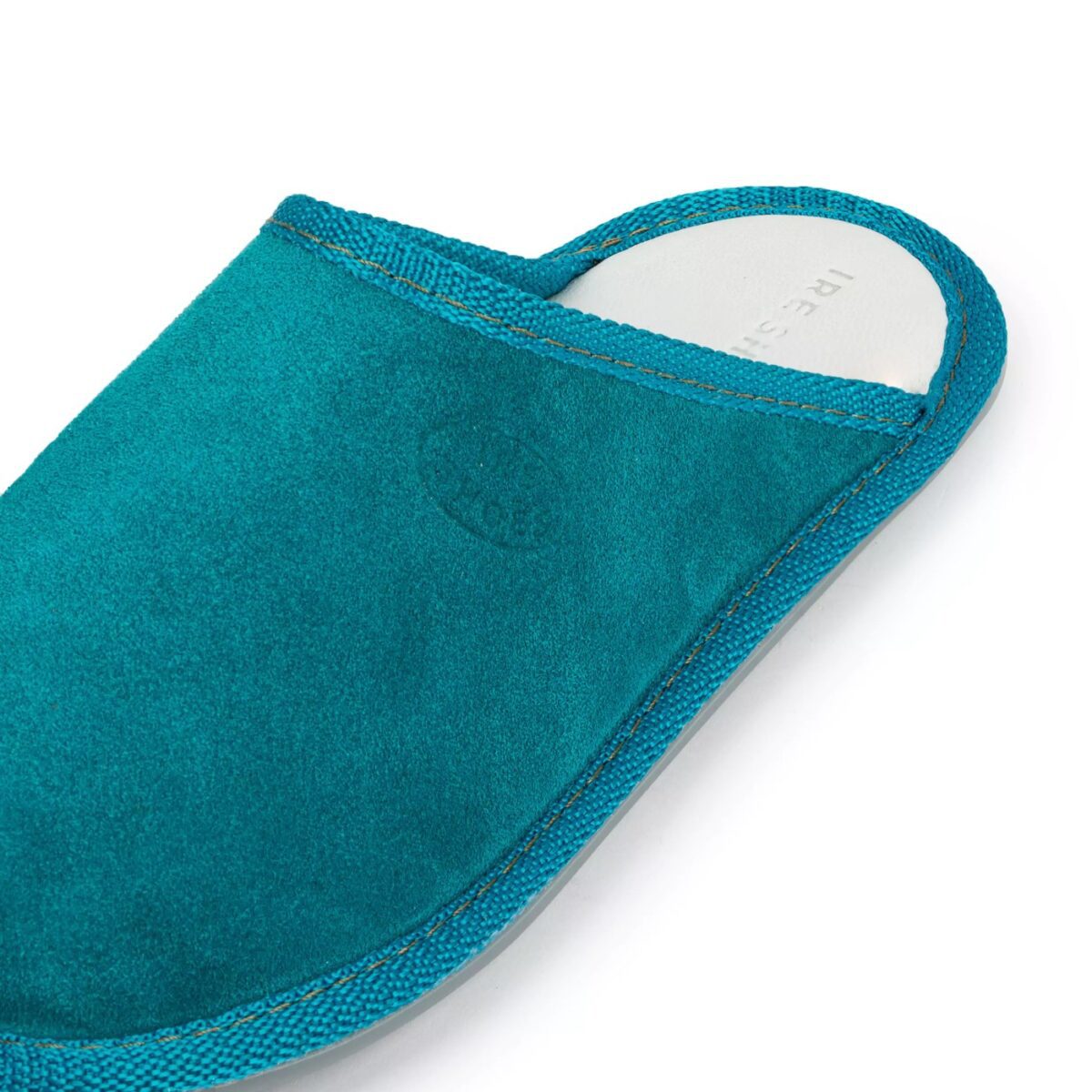 Kapcie damskie skórzane klapki na lato IRE SHOES pantofle zakryte - obrazek 3