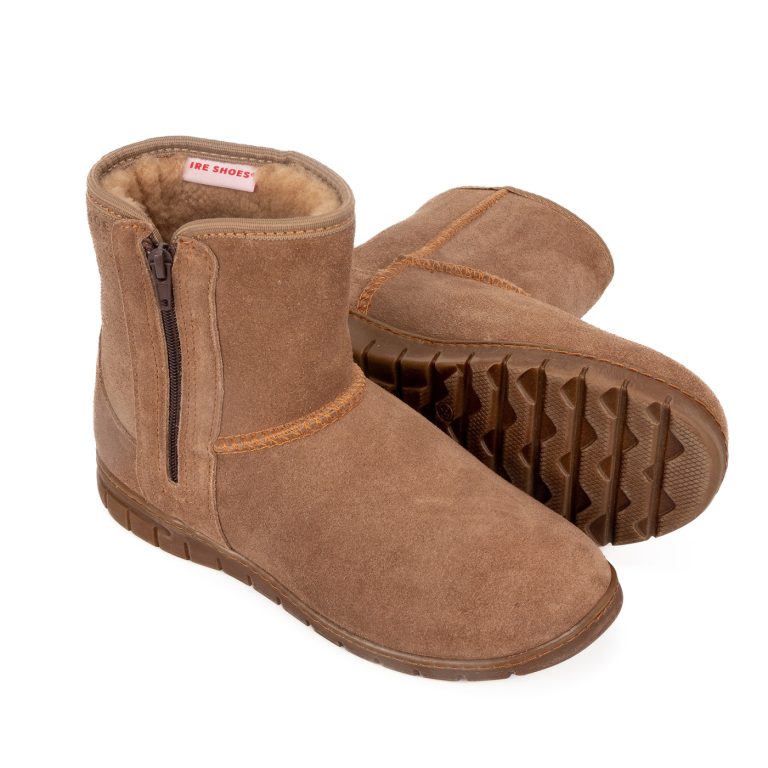 skórzane botki damskie ocieplane