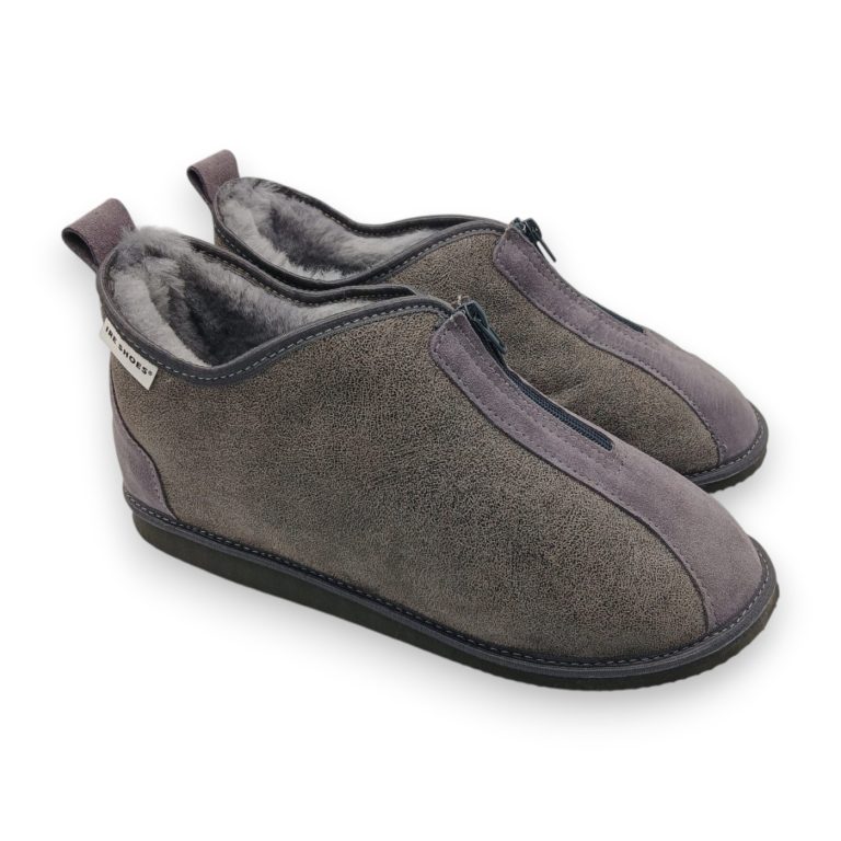 kapcie góralskie na zamek szare