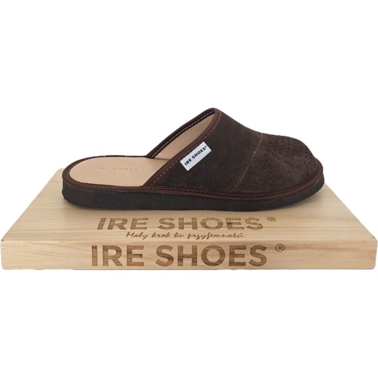 Kapcie męskie skórzane PREMIUM IRE SHOES – eleganckie, zakryte palce