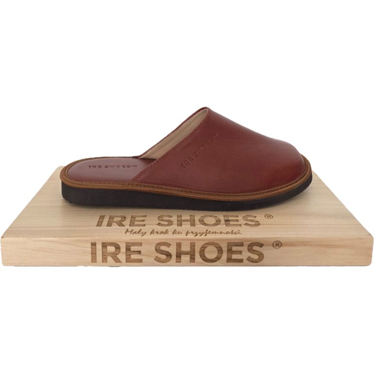 Kapcie męskie skórzane PREMIUM IRE SHOES – eleganckie, zakryte palce