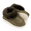 Skórzane pantofle z piętą IRESHOES – zielone