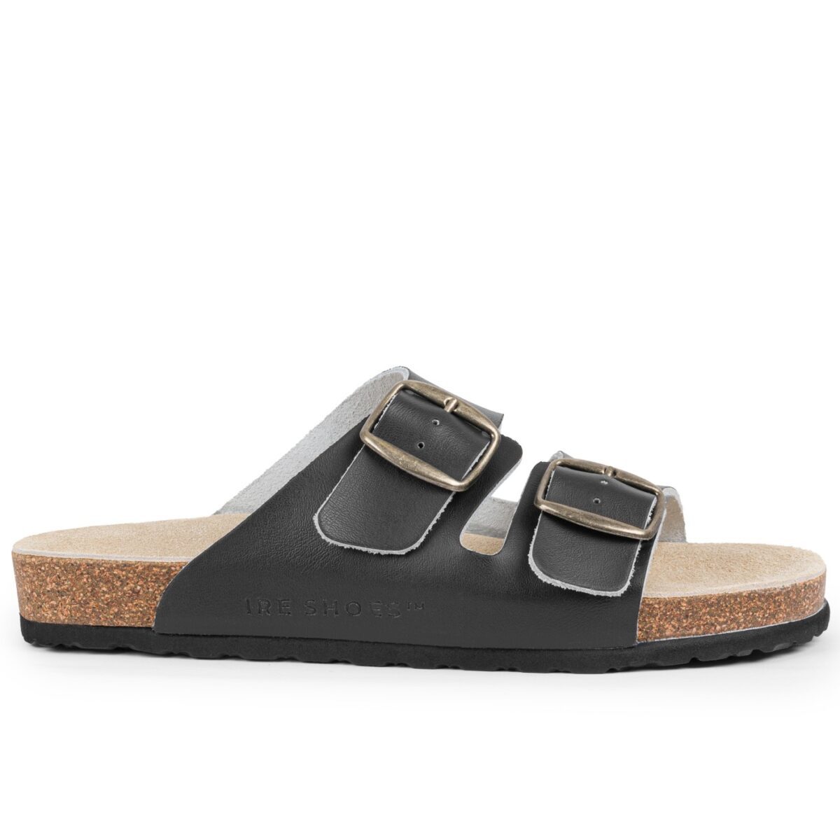Skórzane klapki damskie IRESHOES na lato sprzączka profilowana wkładka 6-41 - obrazek 3