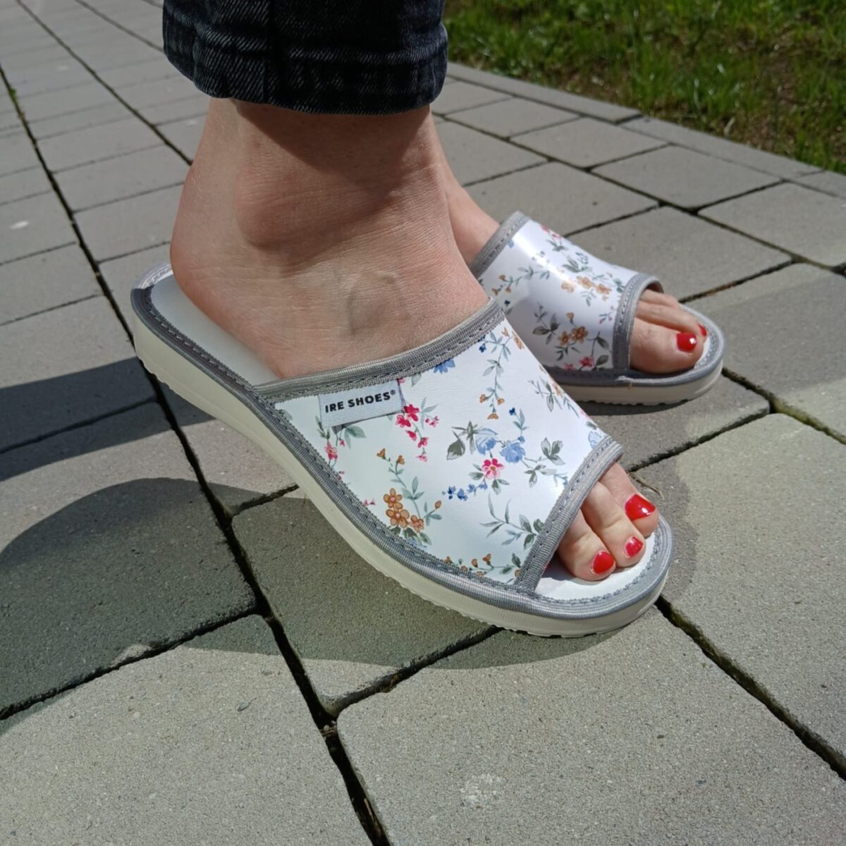 Klapki skórzane damskie IRE SHOES lekkie wygodne na lato - obrazek 7