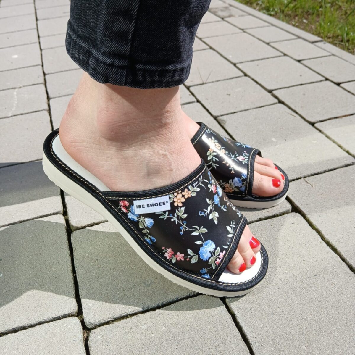 Klapki skórzane damskie IRE SHOES lekkie wygodne na lato - obrazek 7