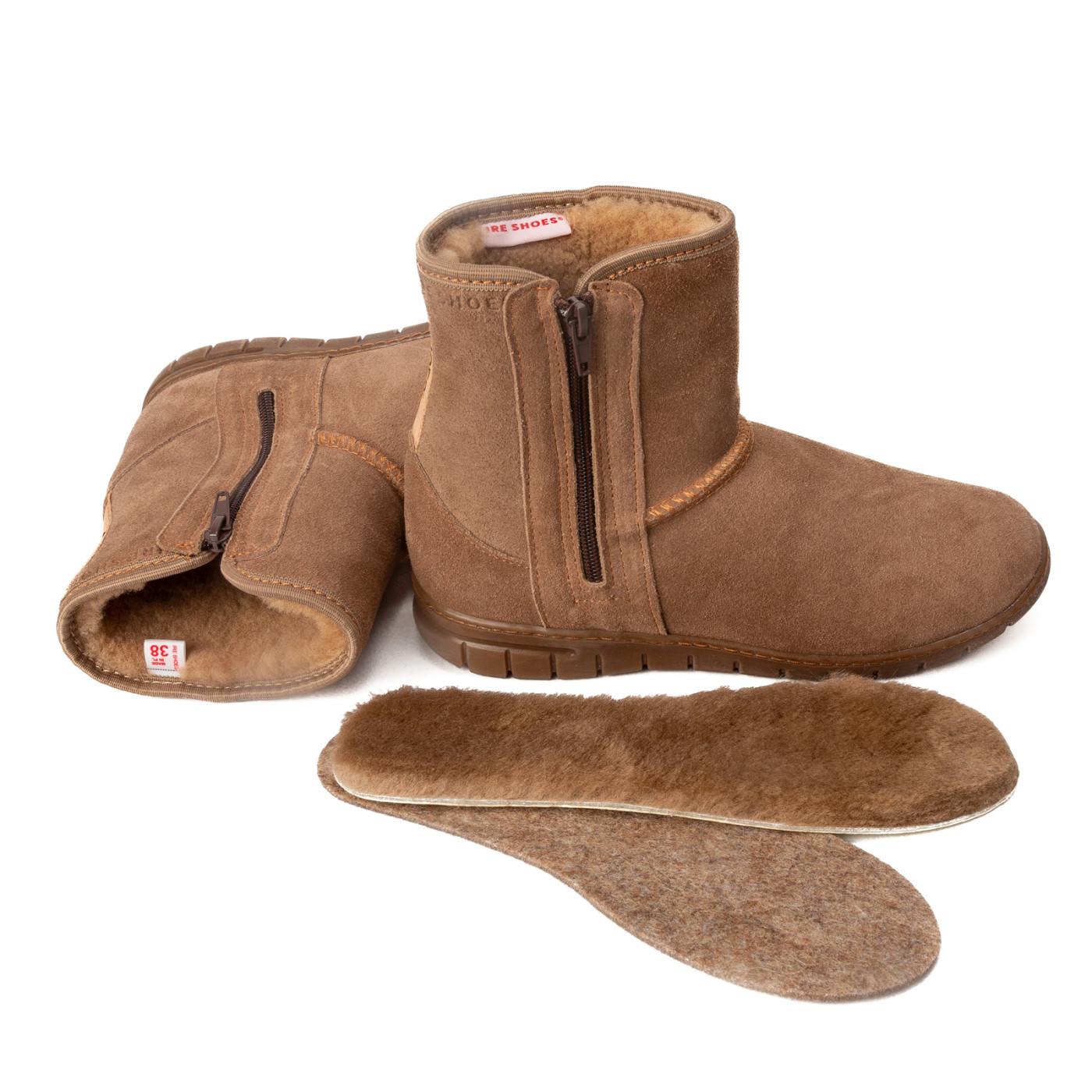 Polskie skórzane botki śniegowce kozaki IRE SHOES ocieplane wełną - obrazek 4