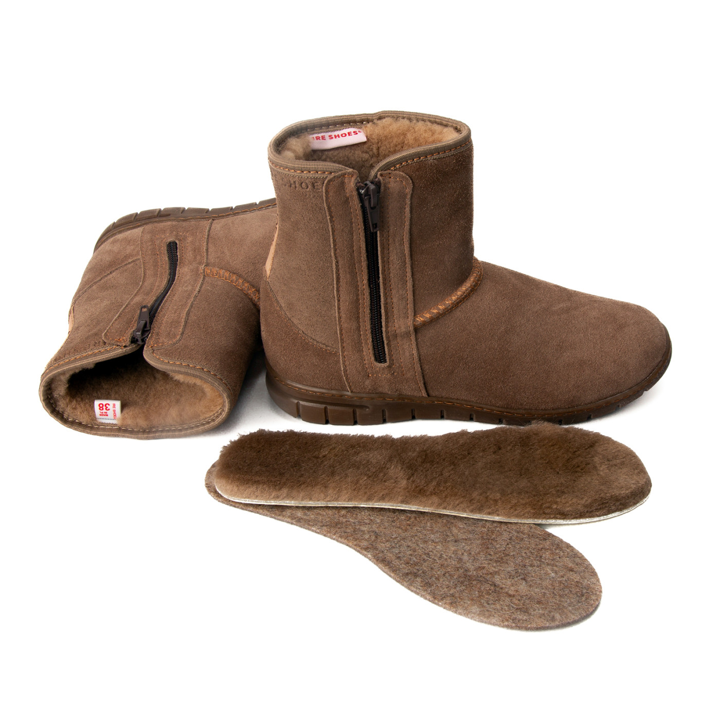 Polskie skórzane botki śniegowce kozaki IRE SHOES ocieplane wełną