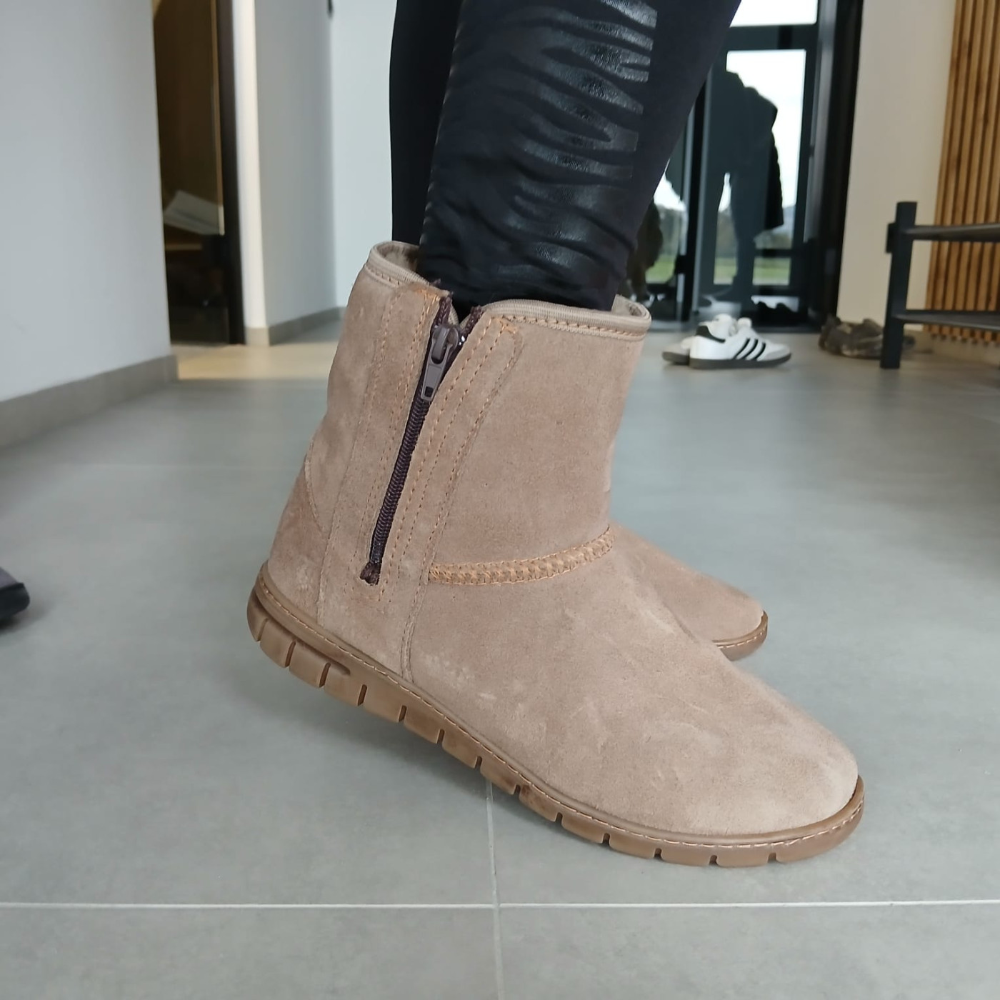 Polskie skórzane botki śniegowce kozaki IRE SHOES ocieplane wełną - obrazek 6