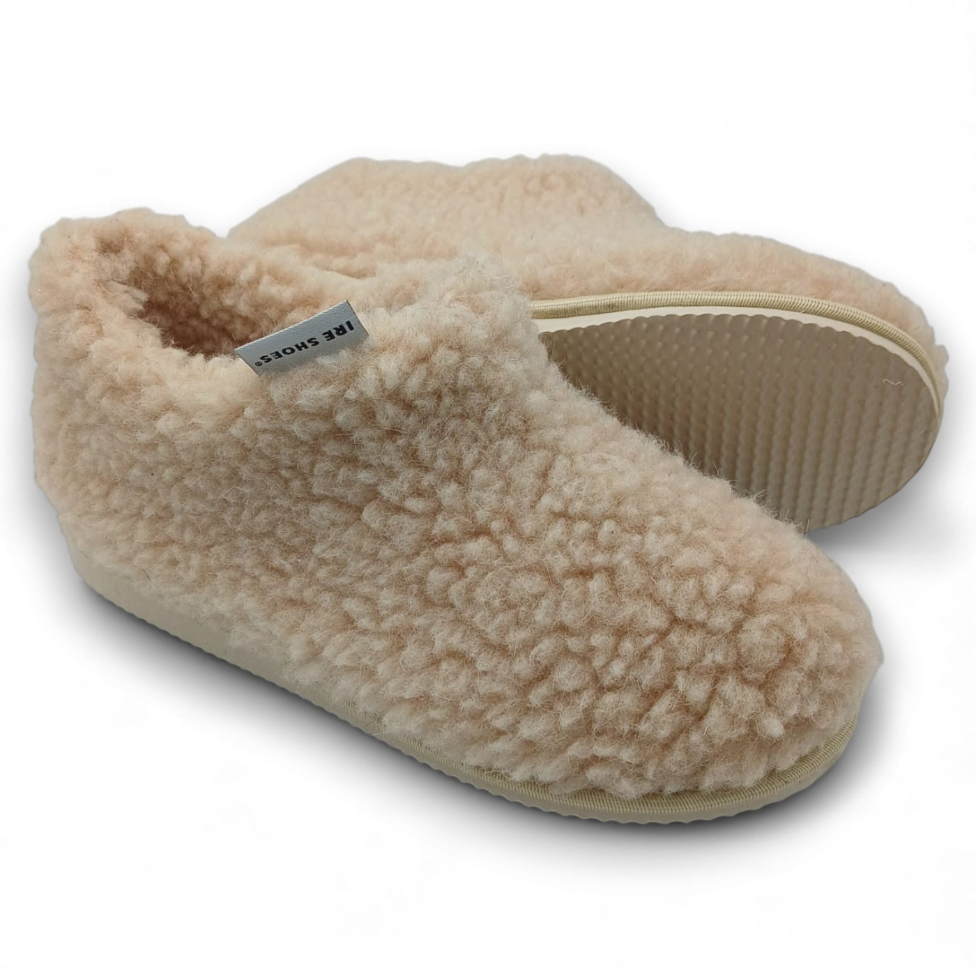 Kapcie damskie wełniane z runa owczego IRE SHOES ocieplane miękkie - obrazek 3