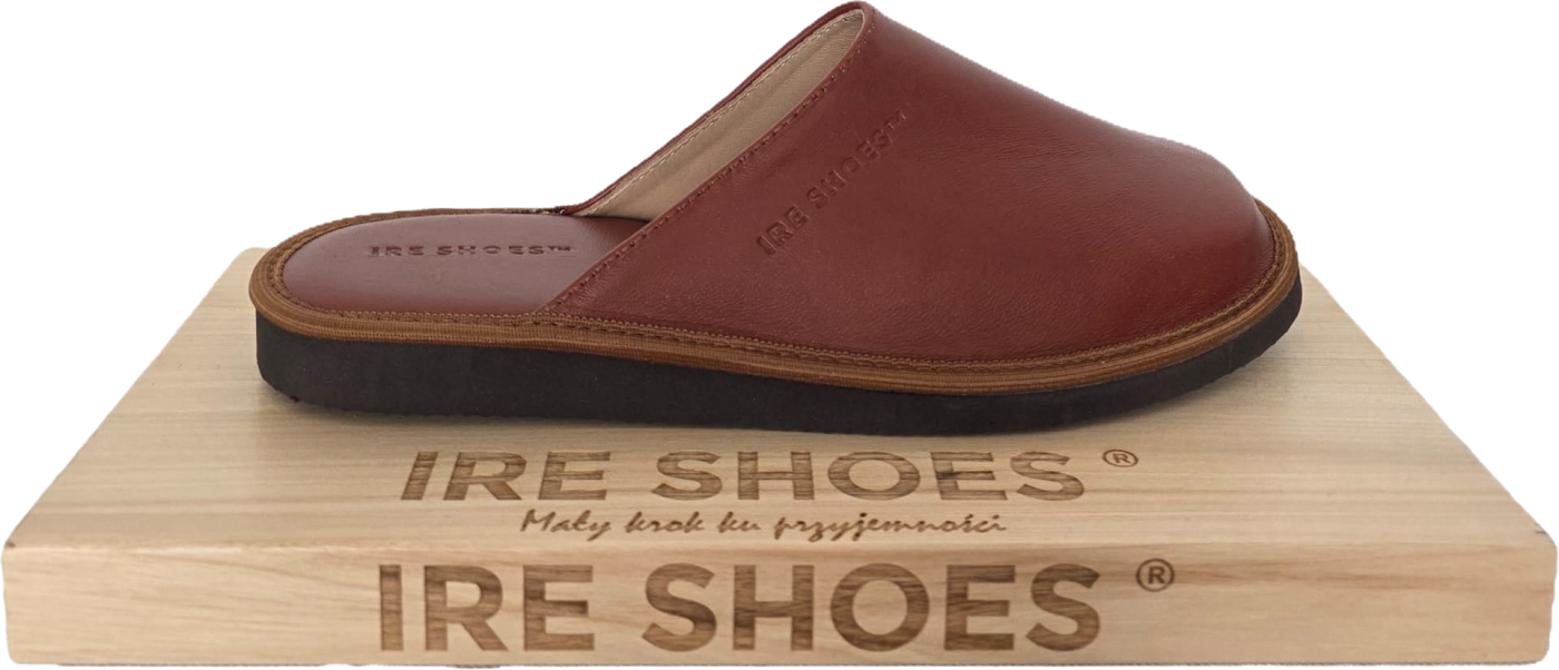 Kapcie męskie skórzane PREMIUM IRE SHOES – eleganckie, zakryte palce