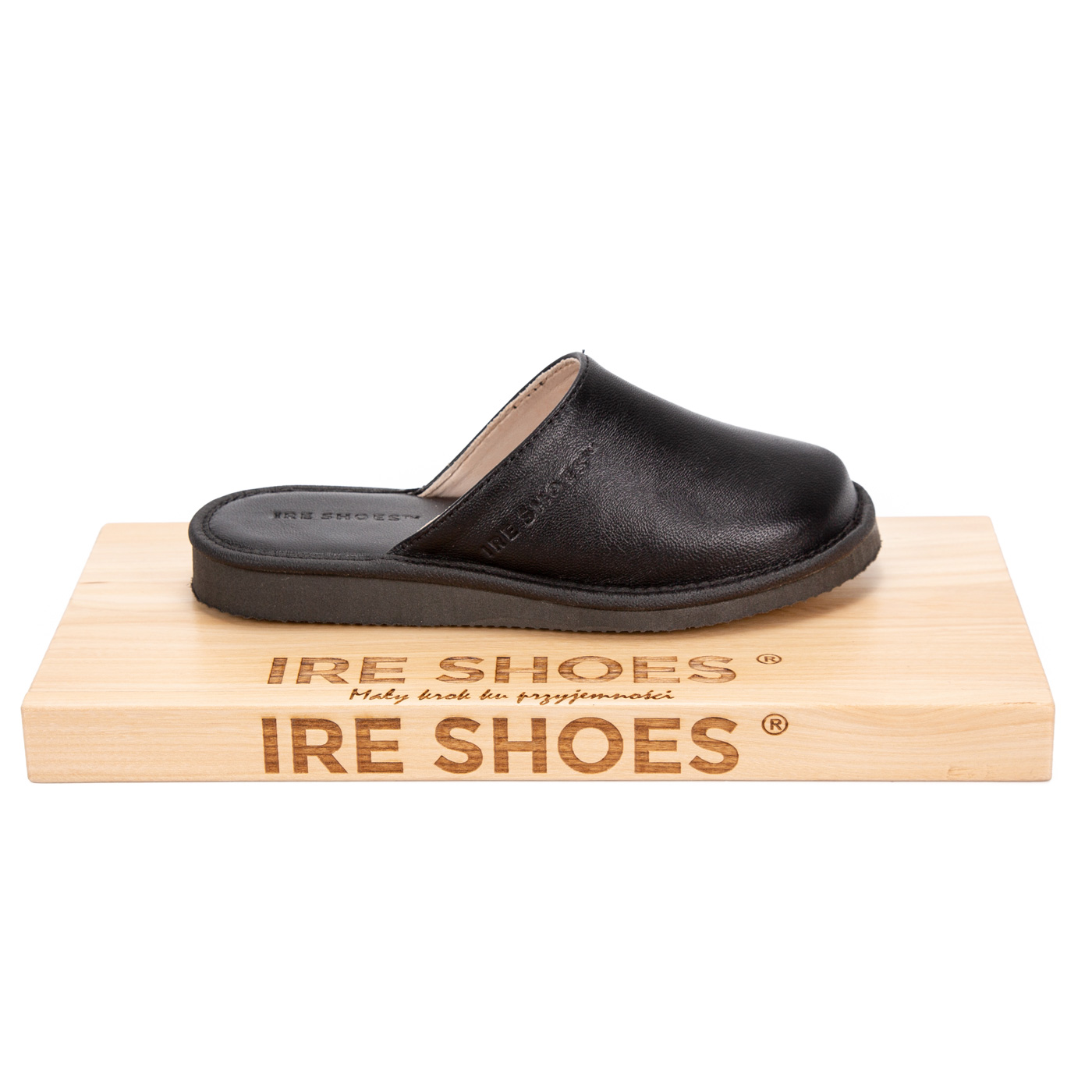 Kapcie męskie skórzane PREMIUM IRE SHOES – eleganckie, zakryte palce - obrazek 2